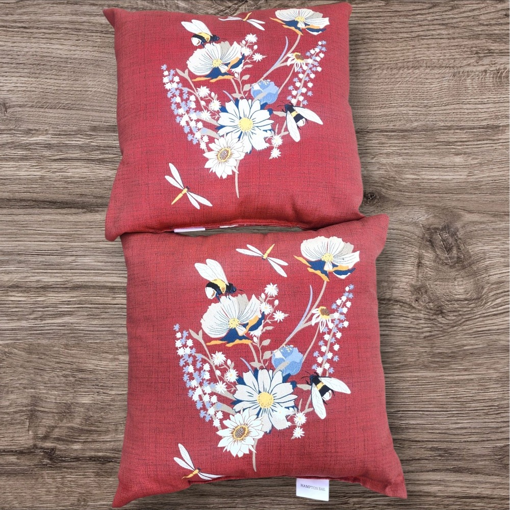 Hampton Bay Floral Throw‎ Pillows Set of 2 Decorative Accent Pillows